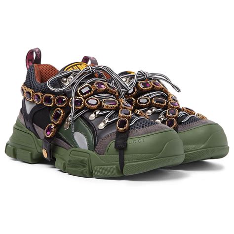 gucci flashtrek sneakers green